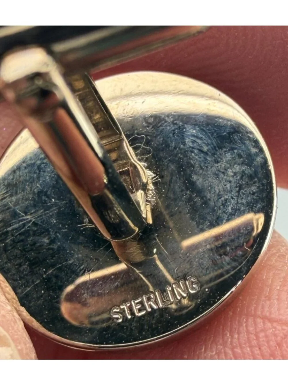 Vintage Cuff Links Sterling Silver Dewar’s Logo Advertising Barware 11g